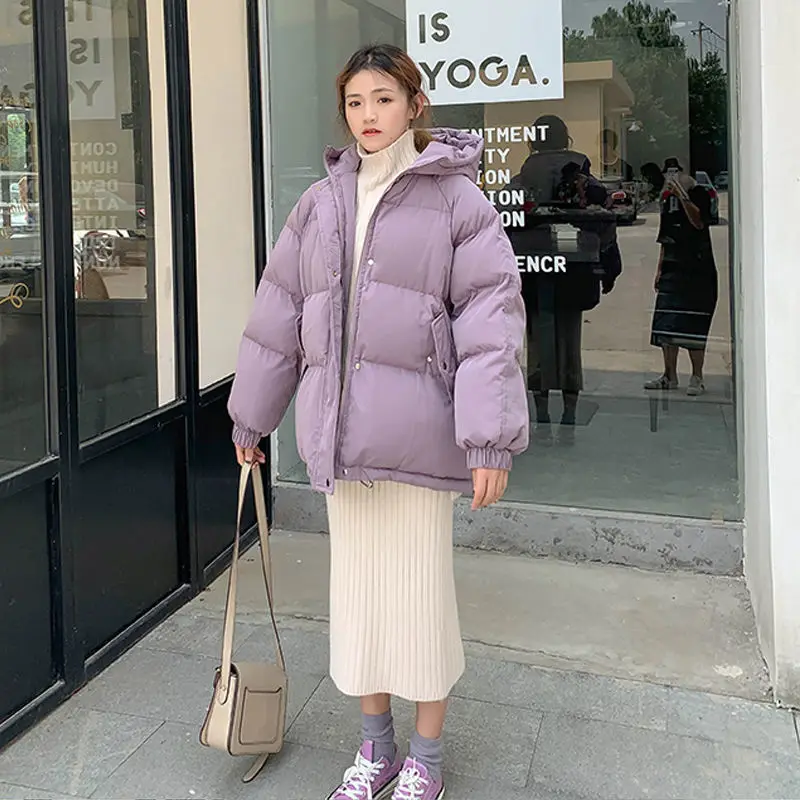 

Thicken and Keep Warm 2021 Winter Cotton Overcoat Down Jacket Cotton-Padded Clothes Women's Short Style Jacket Clothes Female