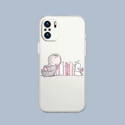 Cartoon Couple Style Soft TPU Clear Phone Case Gift Cover - Redmi Note 11Pro (B5)
