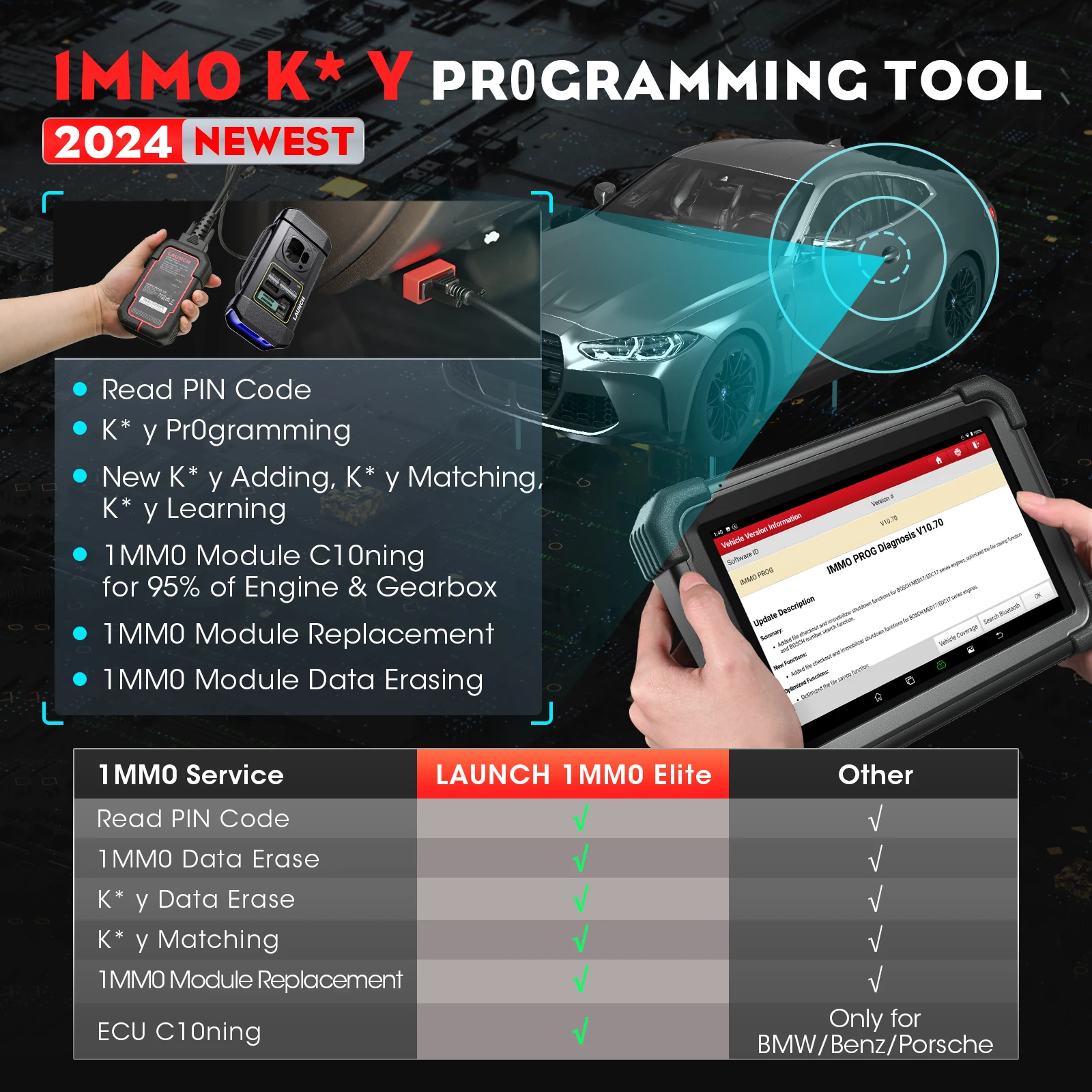 LAUNCH X431 IMMO Elite Key Programming Tools Automotive Professional Diagnostic Tools All Key Lost Immobilizer pk IMMO Plus 3