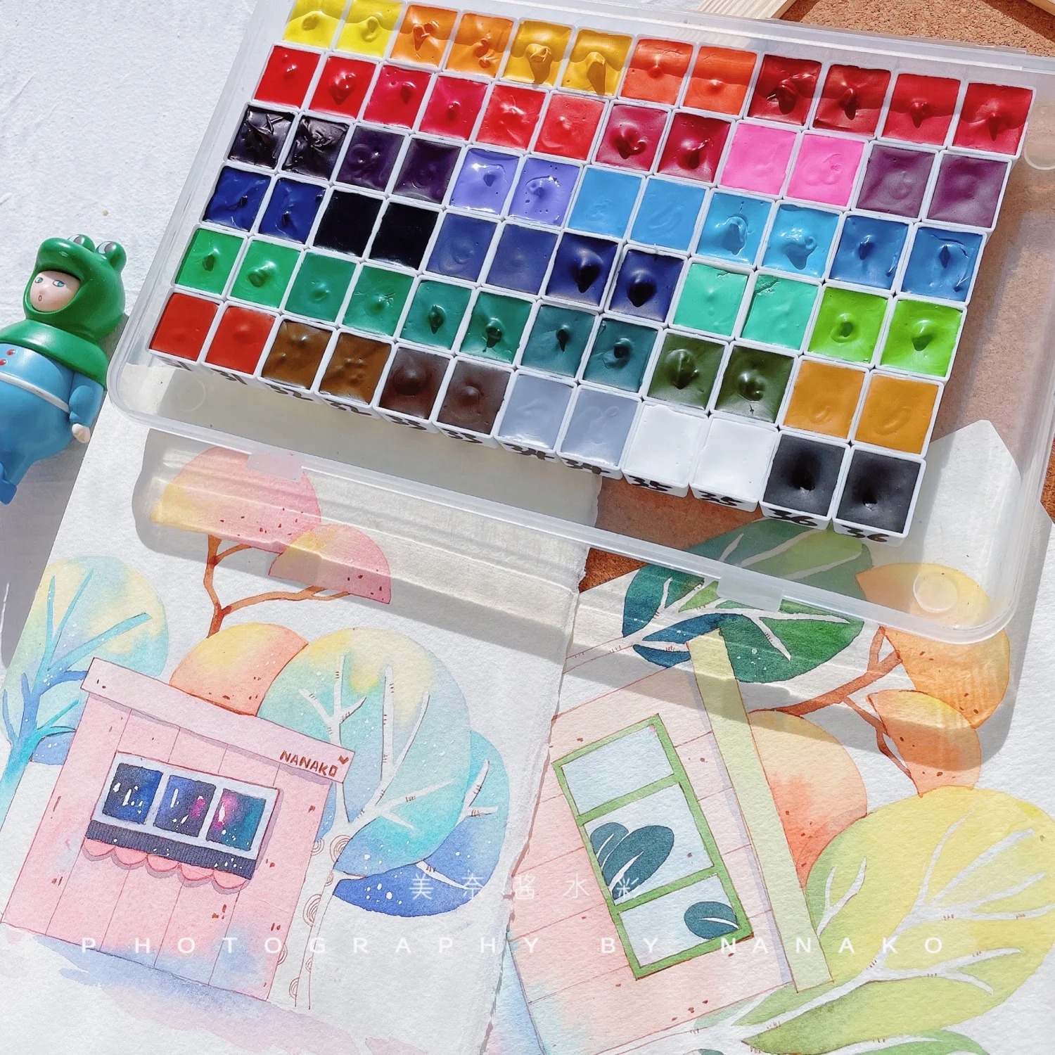 Nicker Gouache 페인트 24 색 36 색 불투명 수채화 2ml 광고 디자인 일러스트레이션 전문 드로잉 미술 용품