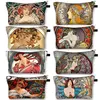 Oil Painting By Alphonse Mucha Print Cosmetic Case Women Makeup Pouch Lipstick Storage Toiletry Bags Ladies Cosmetic Washing Bag 1