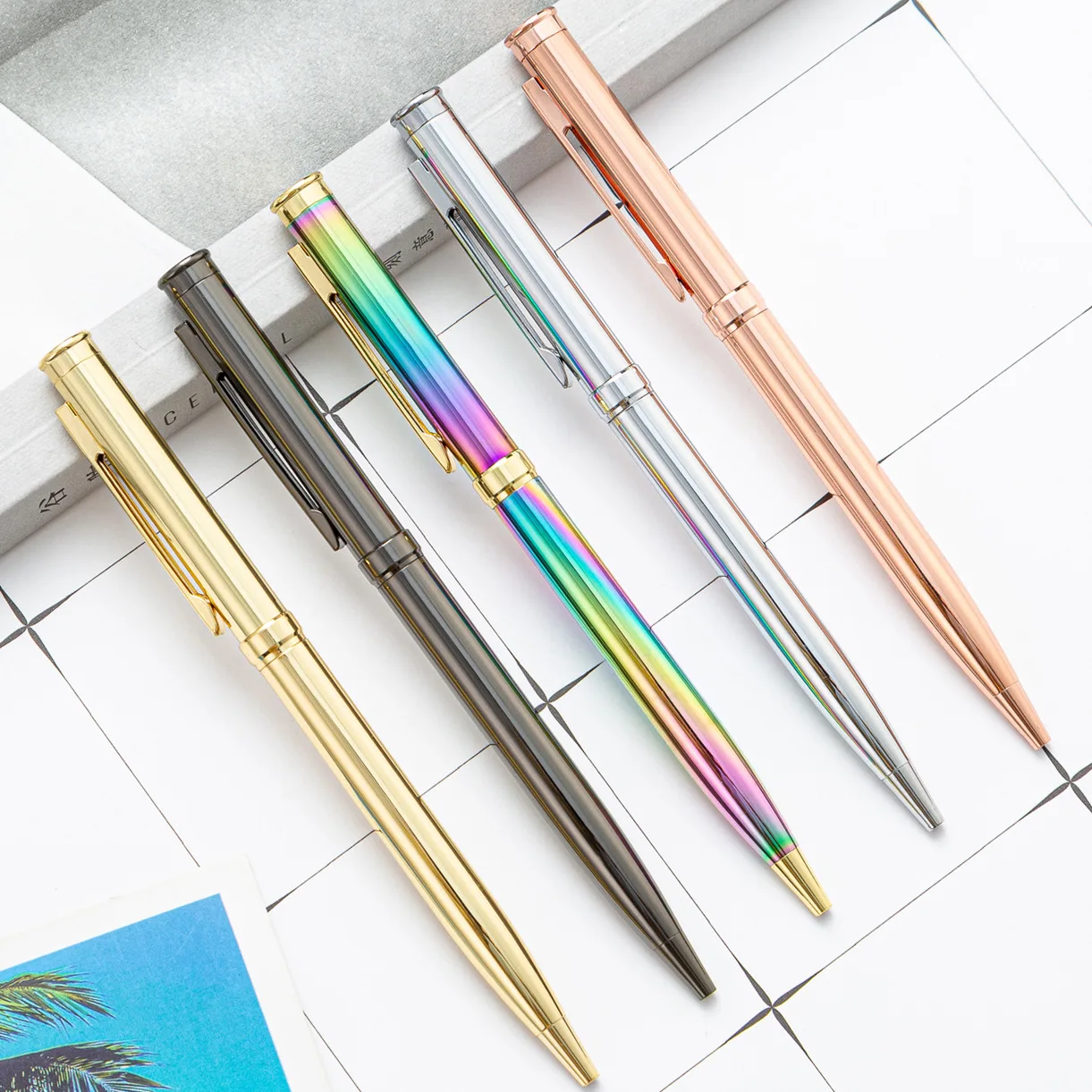 50pcs/lot Hot sell Custom Fashion Design New Arrival Full Metal Roller Ballpoint Pen Business Men Luxury Birthday Gift Pen