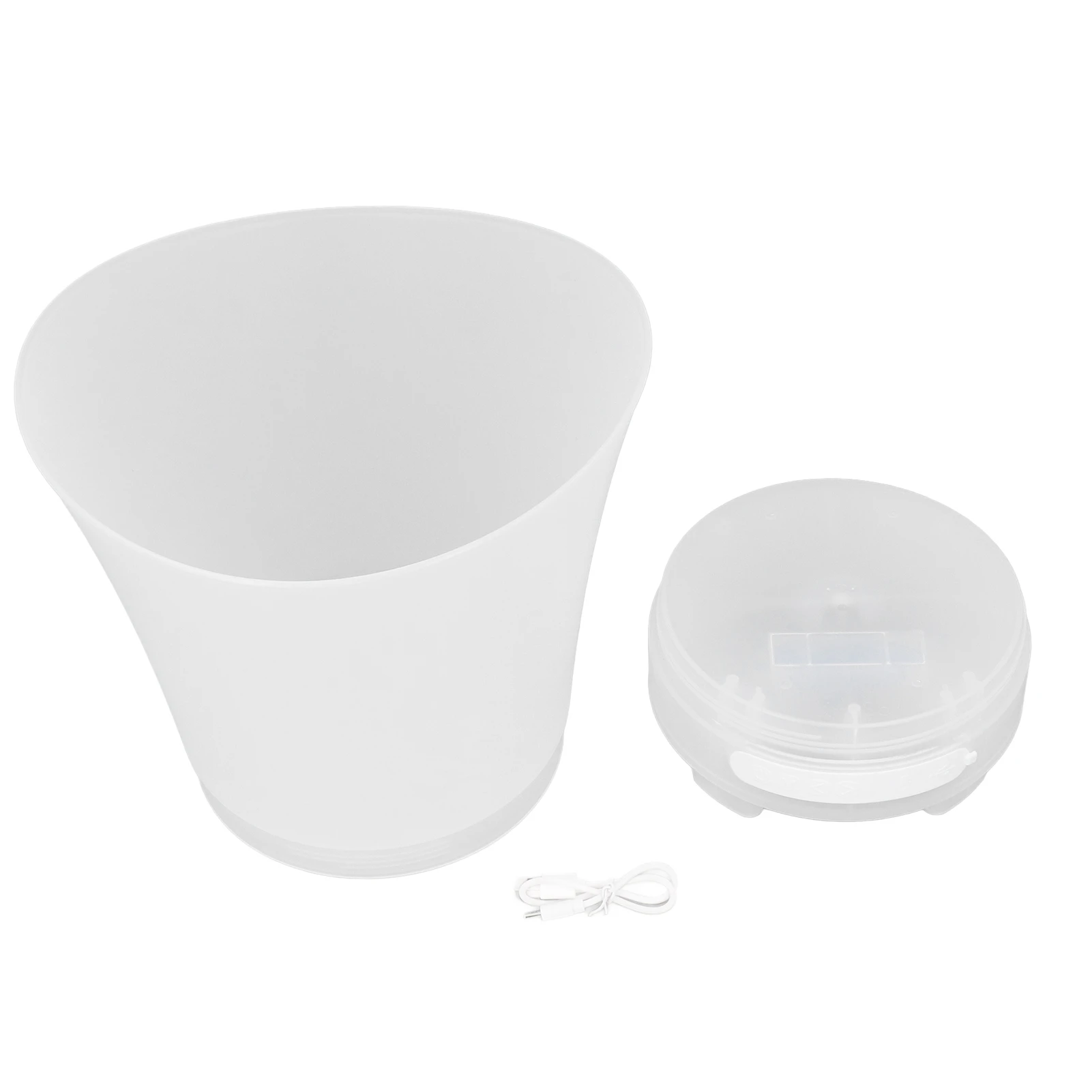 LED Ice Bucket 7L Large Capacity 4 Light Modes Colorful Wine Ice Beer Bucket with Bluetooth Speaker