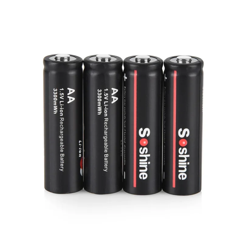 סושיין 1.5V סוללת ליתיום AA נטענת עם מטען 1.5V 2A 3300mwh סוללת ליתיום Li-ion עבור צעצועים שלט רחוק מצלמה