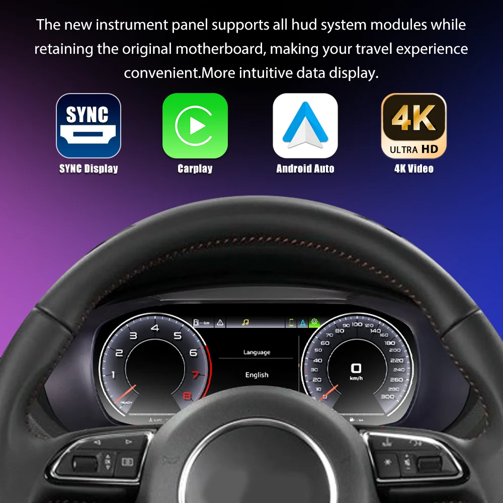 Panel de instrumentos digital para Audi TT años 2007-2014, velocímetro, panel de instrumentos, cabina virtual 2