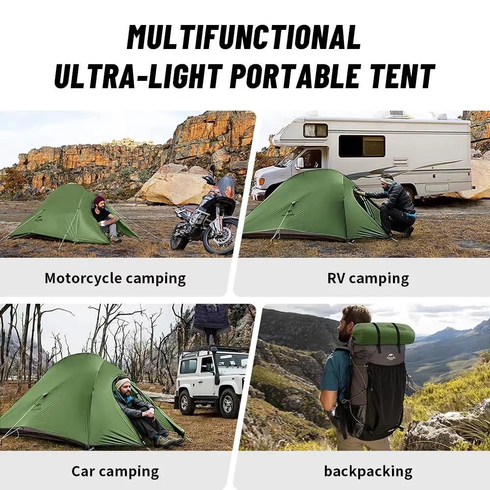 Tente de trekking Naturehike Cloud Up imperméable pour deux personnes camping randonnée pêche vélo occasions spéciales