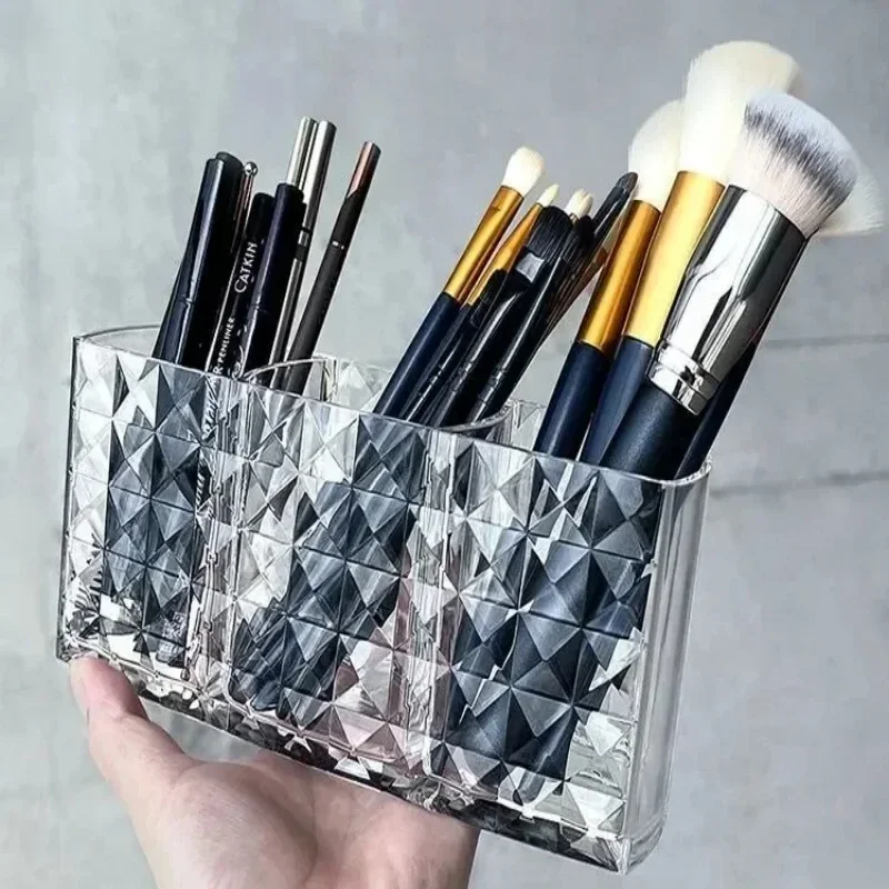 Cosmetics Storage Case Plastic Makeup Jewelry Storage Rack Clear Brush Pen Lipstick Display Shelf Holder Bathroom Organization 5