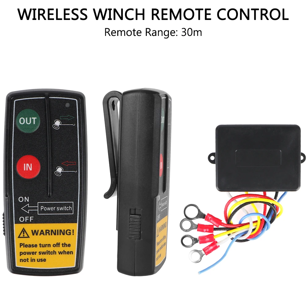24V 12V Salvage Parts Car Towing Winch Remote Control 2 Buttons Controller For Jeep Off Road 4x4 ATV Trailer Electric Switches