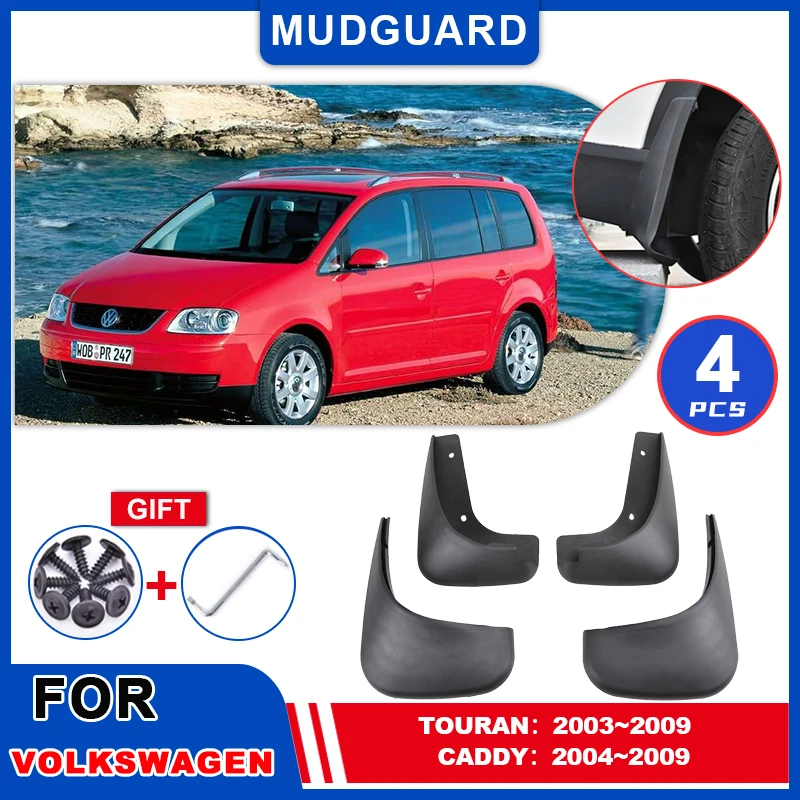 4pcs Car Mudflaps Fender For Volkswagen Touran Caddy Vw 2004~2010 Styling Mudguards Flap Splash Mud Cover Accessories Mudguards -
