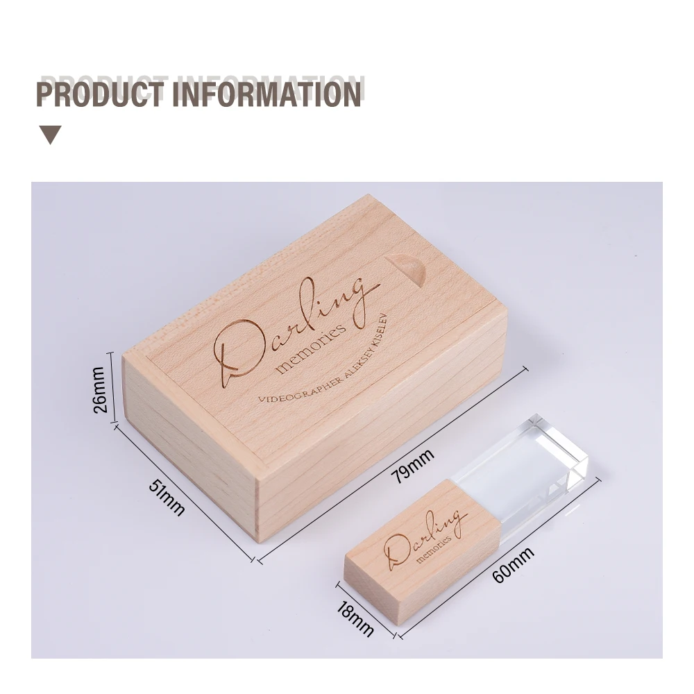 새로운 크리스탈 USB 3.0 플래시 드라이브 128GB 무료 사용자 정의 로고 메모리 스틱 64GB 사진 웨딩 스튜디오 펜 드라이브 32GB 크리 에이 티브 선물