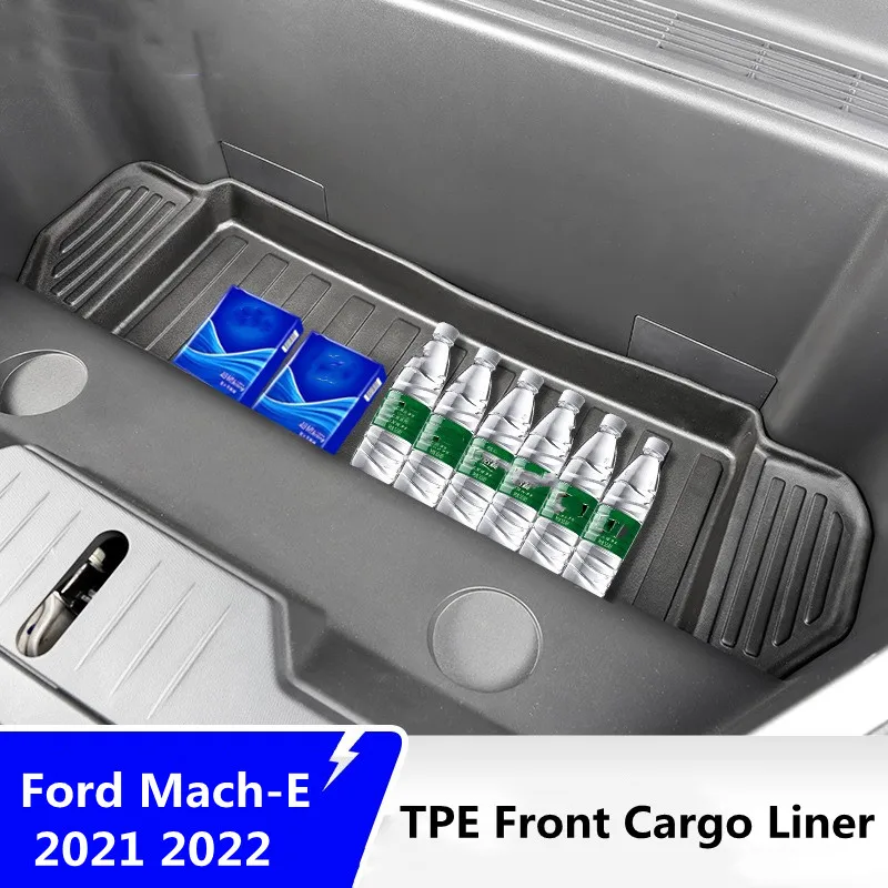 

Car Front Trunk Mat Cargo Liner for Ford Mustang Mach-E 2021 2022 Car Accessories TPE Dustproof Cargo Mat Tray Waterproof Pad