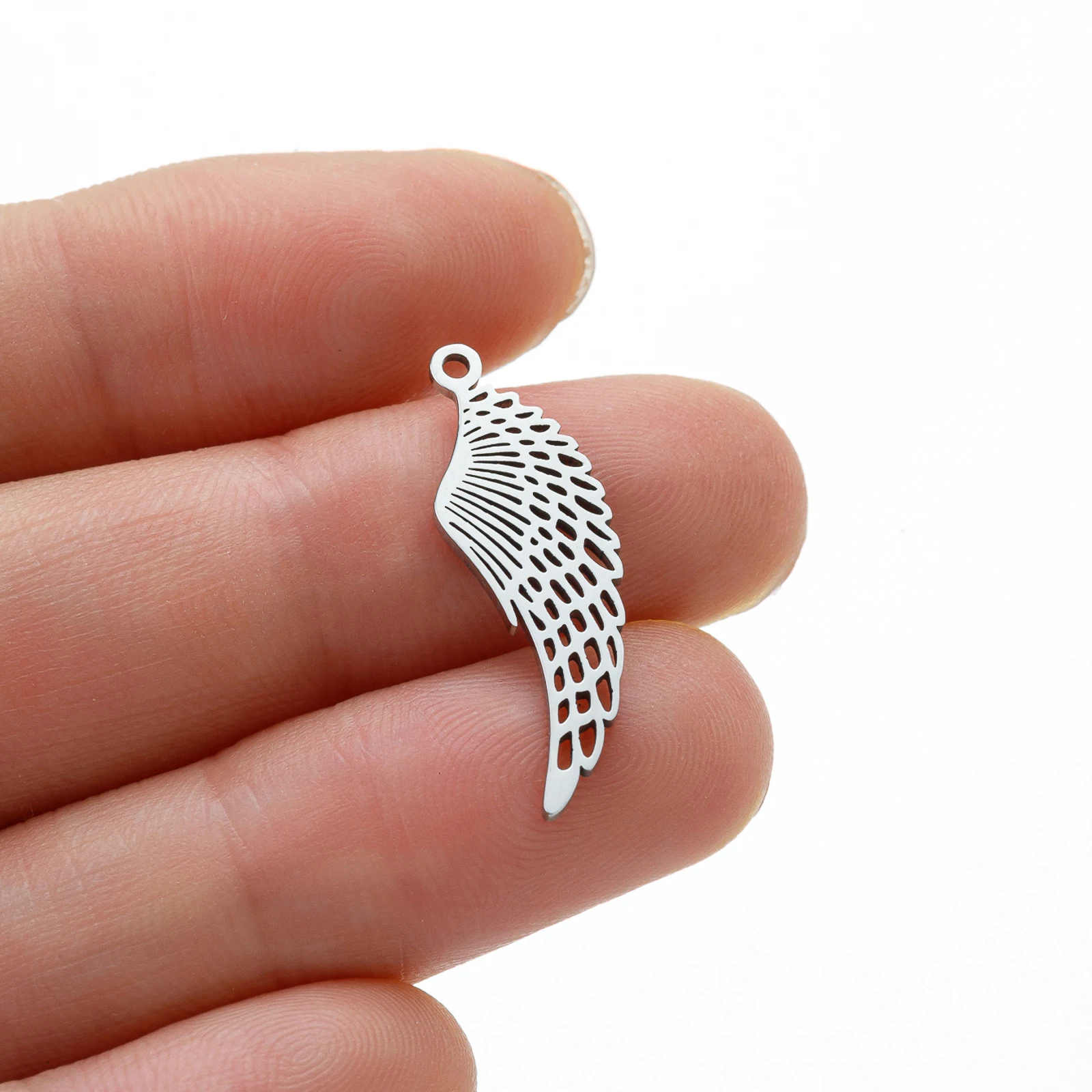 Shuang shuo 5 teile/los antike Edelstahl Engel Vogel Adler Flügel Feder Charms für DIY Schmuck Anhänger machen – Detail 9