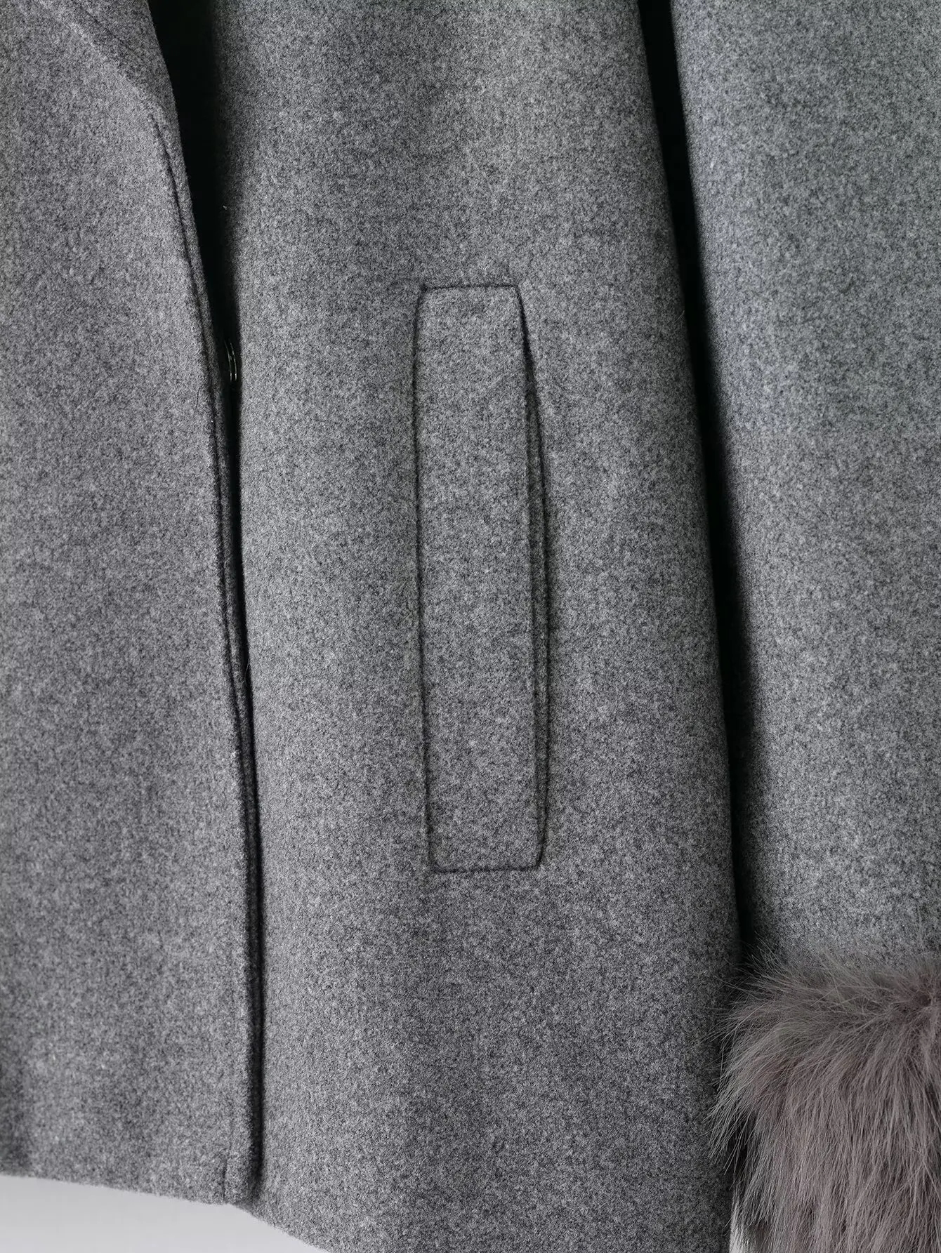 Women Autumn Winter Loose Warm Fur Spliced Woolen Coat Female Lapel Long Sleeve Solid Outwear Lady Elegant Jacket Streetwear