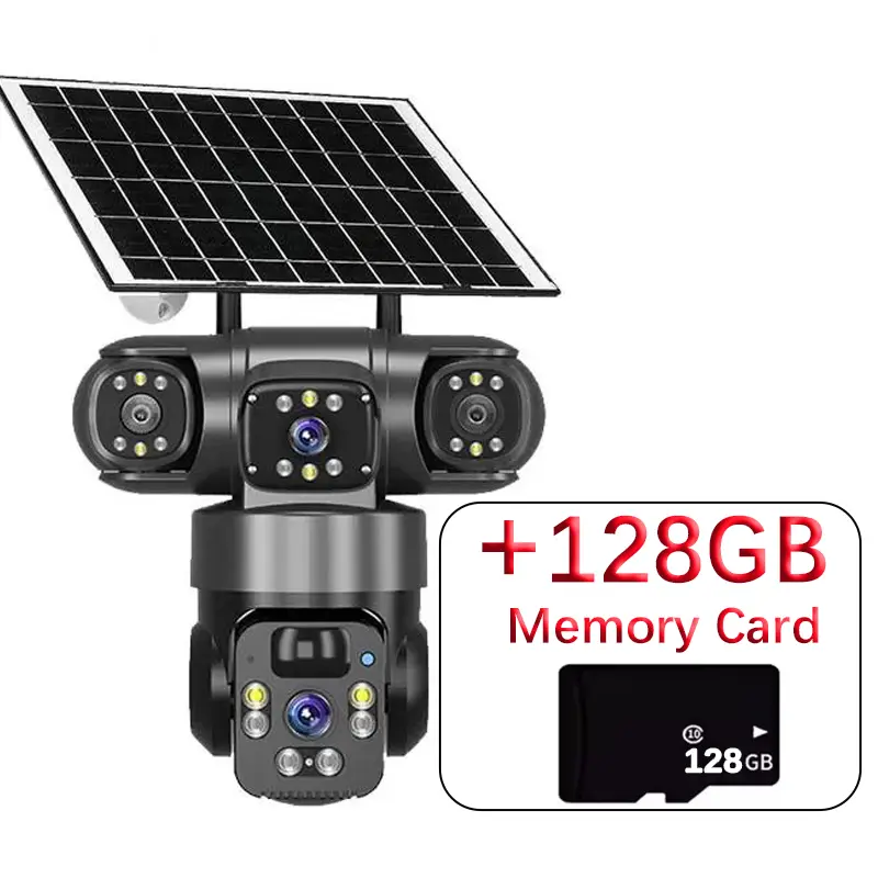 15MP IP Wifi Camera Solar Camera Outdoor 3 Lens 3 Screen 10X Zoom PIR Human Detect Cameras Night Vision CCTV Security Protection - Image 9