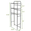 Over The Toilet Storage Rack, Bathroom Organizer, Bathroom Shelves, Metal, 23.5" L x 10.25" W x 70.5" H, Black 3