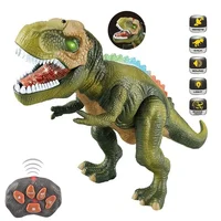Electric RC Dinosaur Kids Pet Toys Tyrannosaurus Rex Remote Control Animal Model Eyes Shine Walk Sounds For Boy Children Gifts 2
