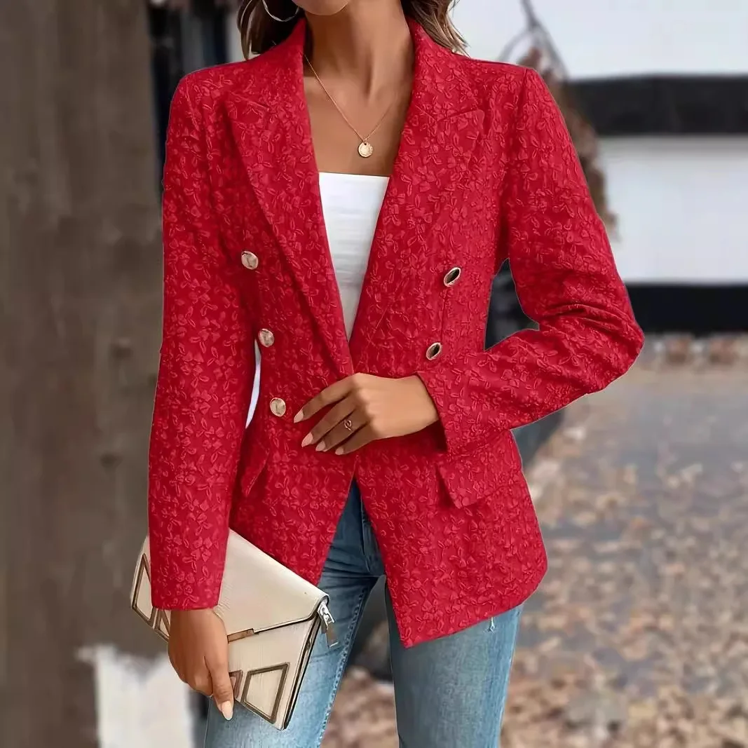 Floral Print Women Business Blazer Coat