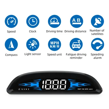 Head Up Display HUD G2 Tachimetro digitale universale per auto Computer di bordo con display GPS multifunzione