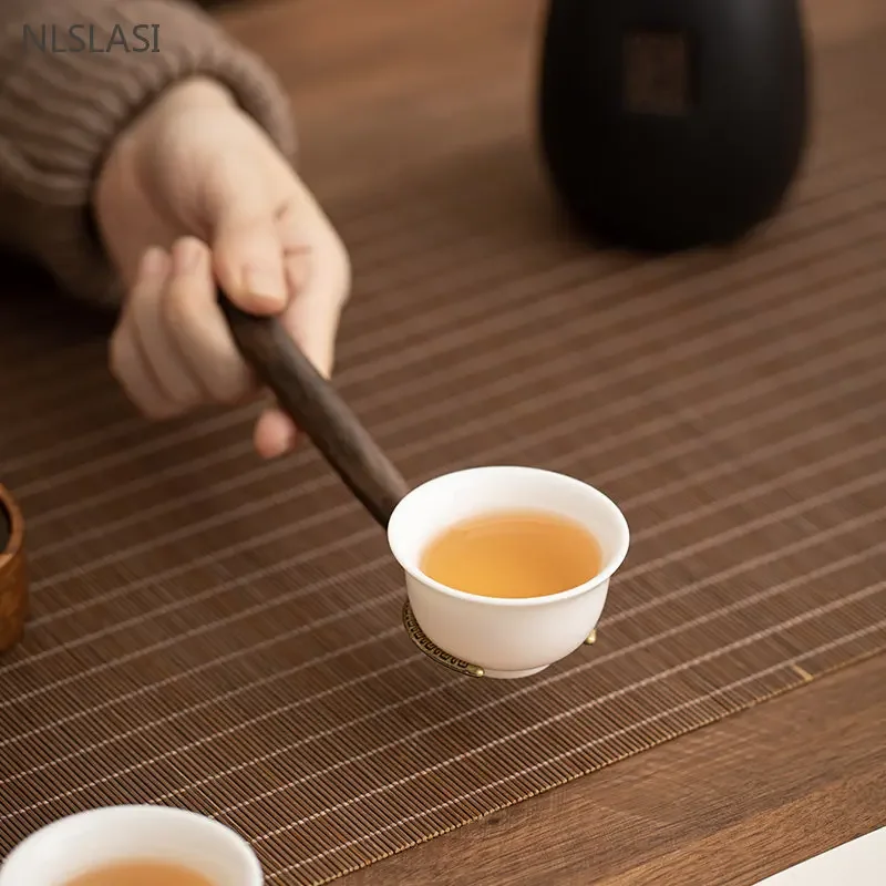 Black Ceramic Tea Ceremony Six Gentlemen Home Tea Making Tools Storage Container Spoon Tongs Chinese Accessories tea cutter,tea needle set