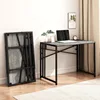 31 Inch Folding Small Computer Desk, Foldable Space-Saving Home Office Table, Simple Study Writing Gaming Workstation 3