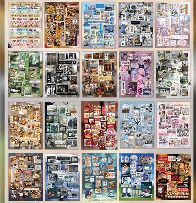 45 sheets/piece Retro Decorative Stickers Laptop Kpop Toploader Photocard Sticker Book Kids Gift School Stationery