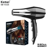 Kemei KM-8326 Professional Salon Negative Oxygen Ion Constant Temperature Hair Salon Home Hair Dryer  Secador De Cabelo Sem Fio 1