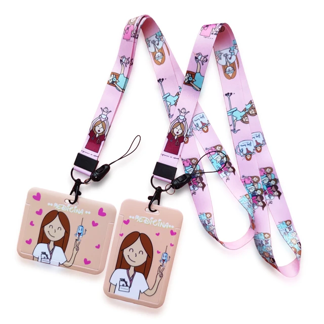 Medicina ID Badge Holder Lanyard Hospital Doctor Neck Strap Credit Card  Case Card Holders Credentials Yoyo Retractable Clip - AliExpress