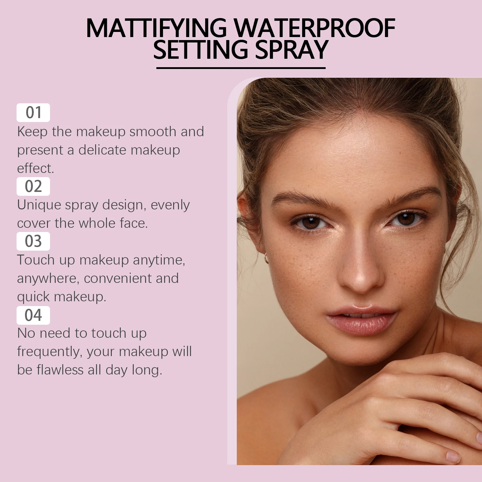Makeup Setting Spray Waterproof Oil Control Refreshing Matte Makeup Long Lasting Quick Fixer Natural Moisturizing Setting Spray 5