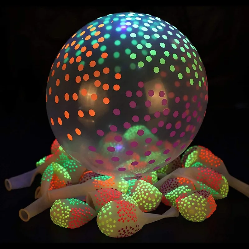 10pcs 12inch fluor zierende Luftballons Neon Glow Latex Luftballons Hochzeit Geburtstags feier Dekor Glow Ballon Baby party Kinder Geschenke – Detail 3