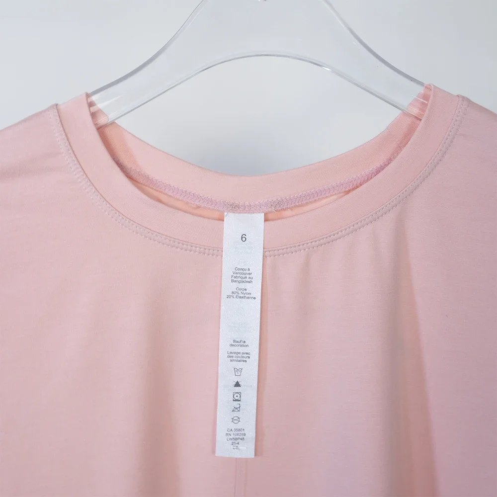 Ladies Summer Solid Color Short Short Sleeve Top Loose Elastic Breathable Sports Yoga Dance Gym Sports Leisure T-Shirt