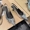 Female Slip On Footwear Fashion Metal Buckle Ladies High Heels Shoes Slides Pointed Toe Women Heels Pumps Shoes New In 2025 4