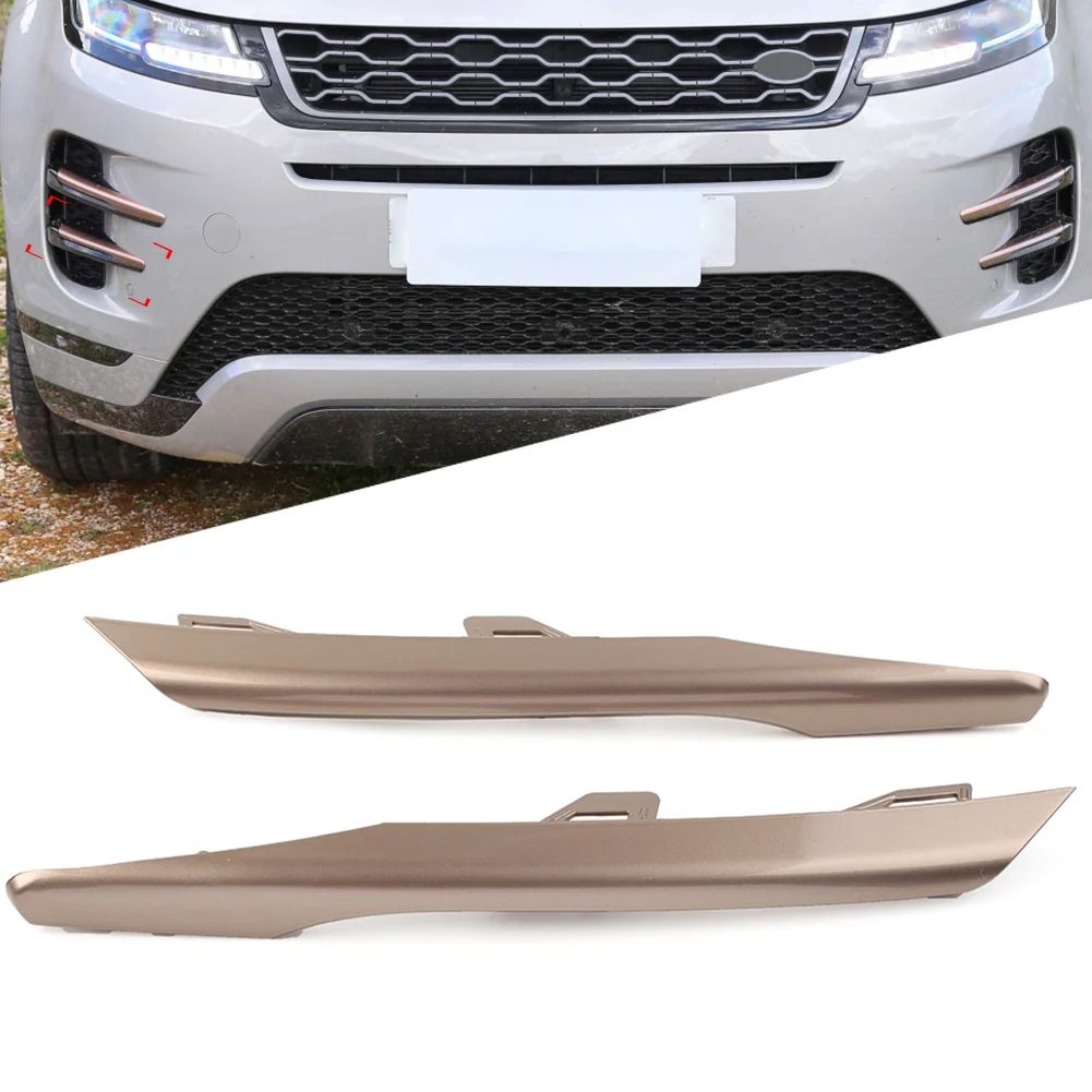 

2x Car Lower Black Front Fog Light Lamp Strip Decoration Trim For Land Rover Range Rover Evoque 2020 2021 2022