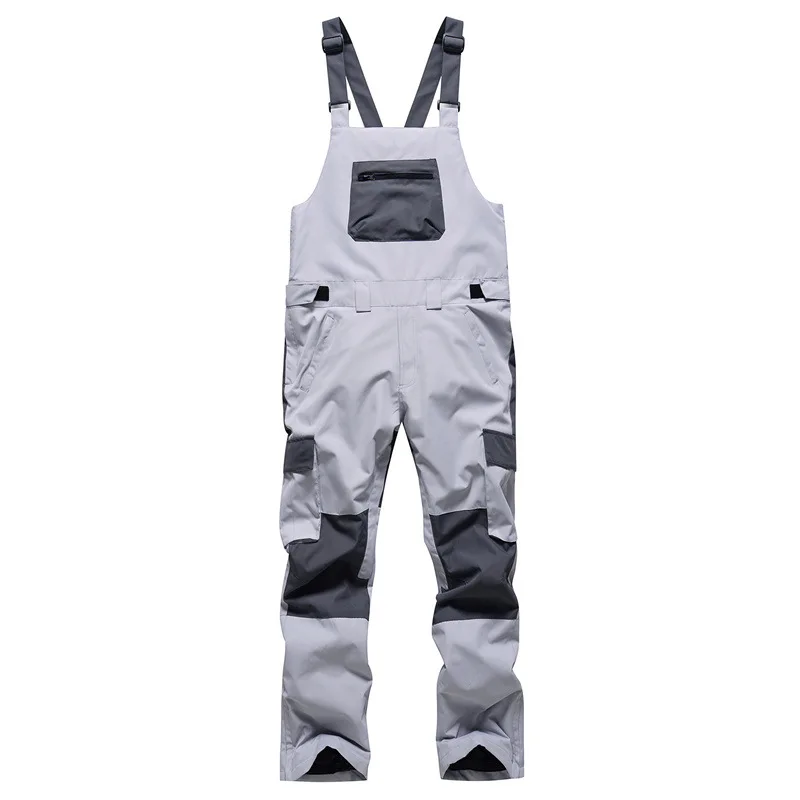 Plus Size Waterproof Pants Unisex Waterproof Snow Bib Overalls - Insulated Baggy Ski Pants For Men/Women Waterproof Bibs For Men