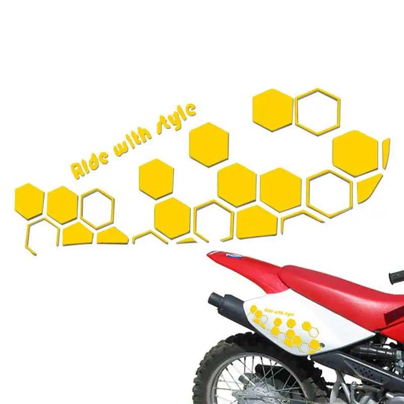 

Honeycomb Stickers For Motorcycles Reflective Motor Bike Stickers And Decals Hexagonal Lattice Shape Durable Waterproof