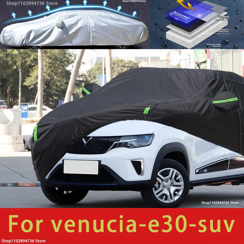 

For Veniucia E30 Fit Outdoor Protection Car Covers Snow Cover Sunshade Waterproof Dustproof Exterior black car cover