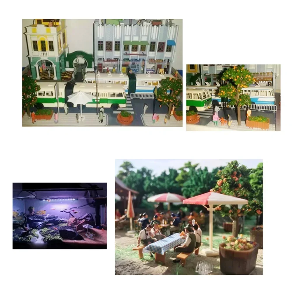 Plastic Model Train Artificial Miniature Model Tree Scenery Railroad Decoration Building Landscape Accessories Toys For Kids 6