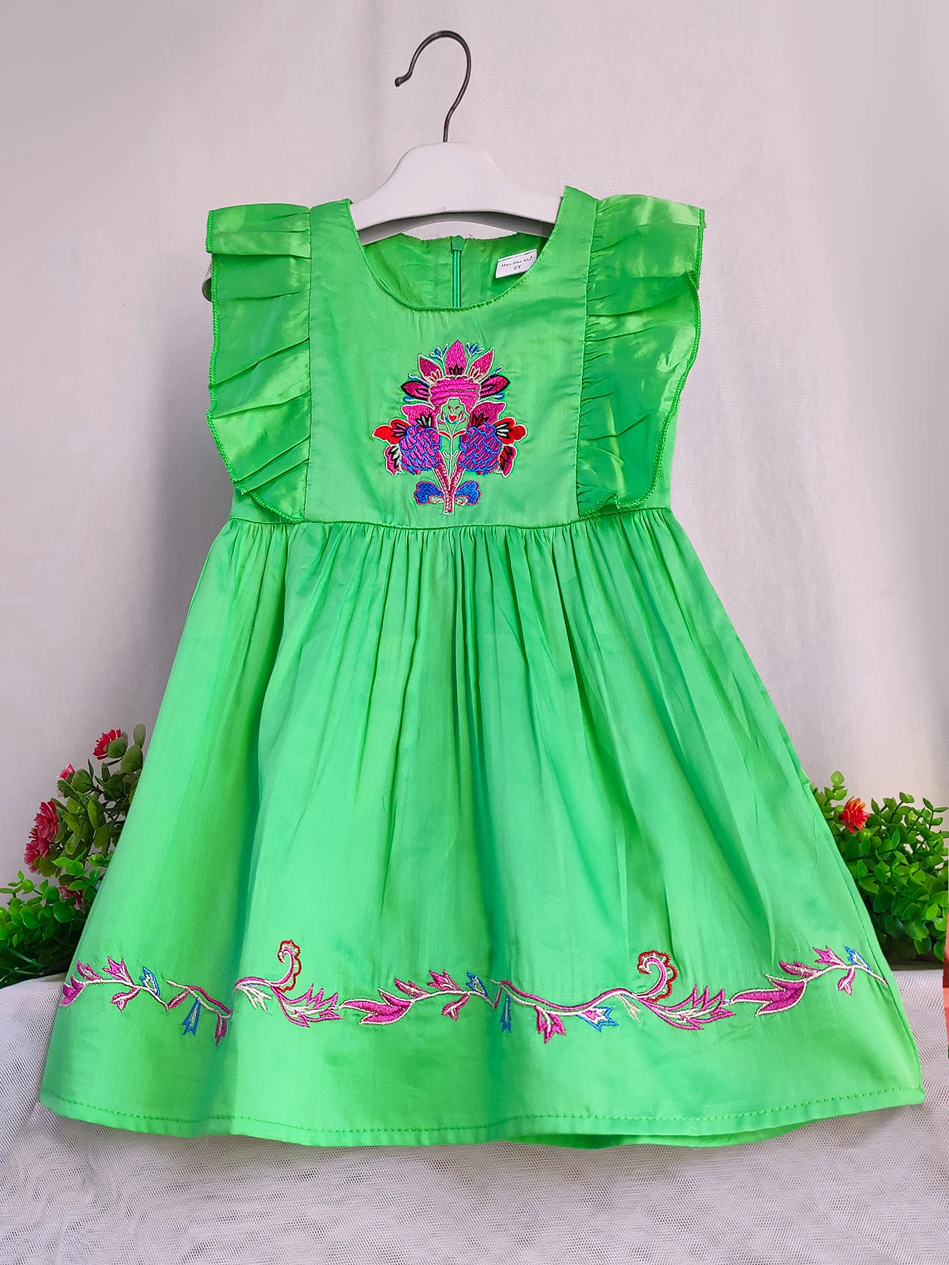 Cut Paste Floral Kids Dress main image 0