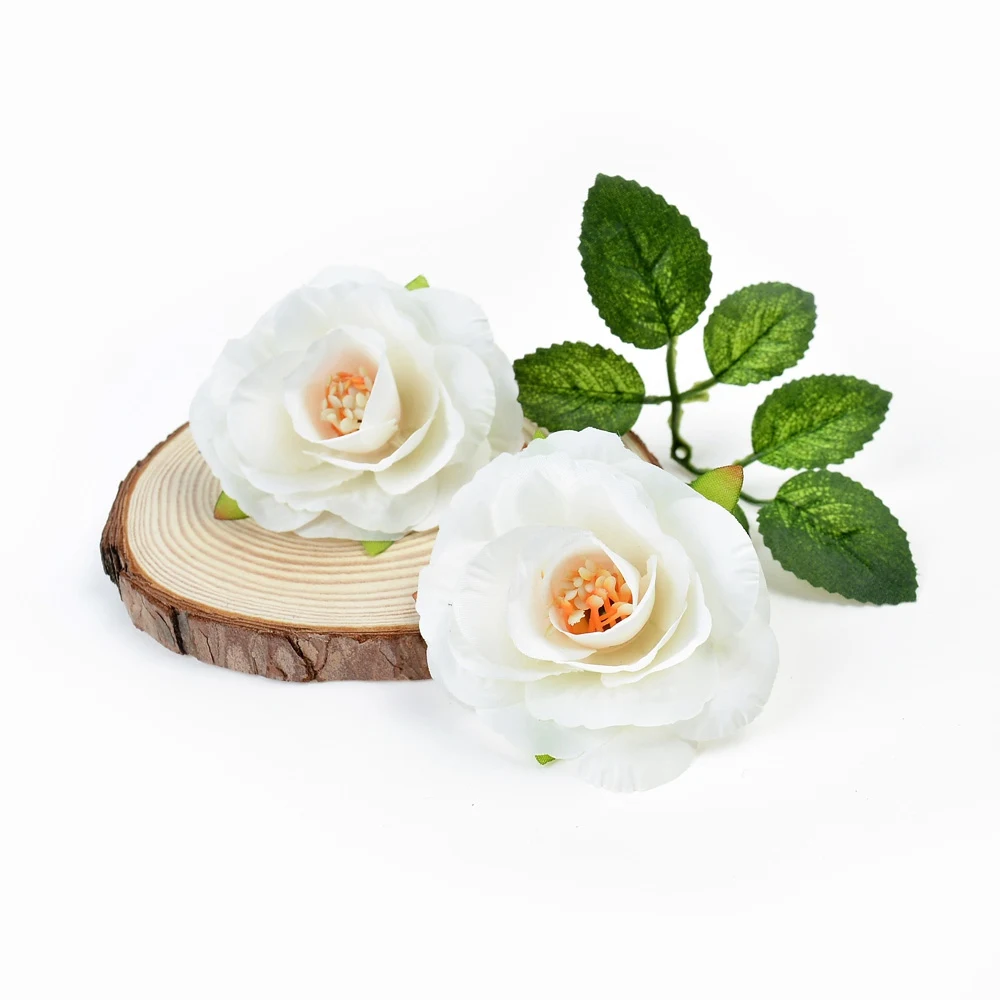 Set of 10 Elegant Artificial Camellia Rose Flowers for Decorative Crafts and Home Decor