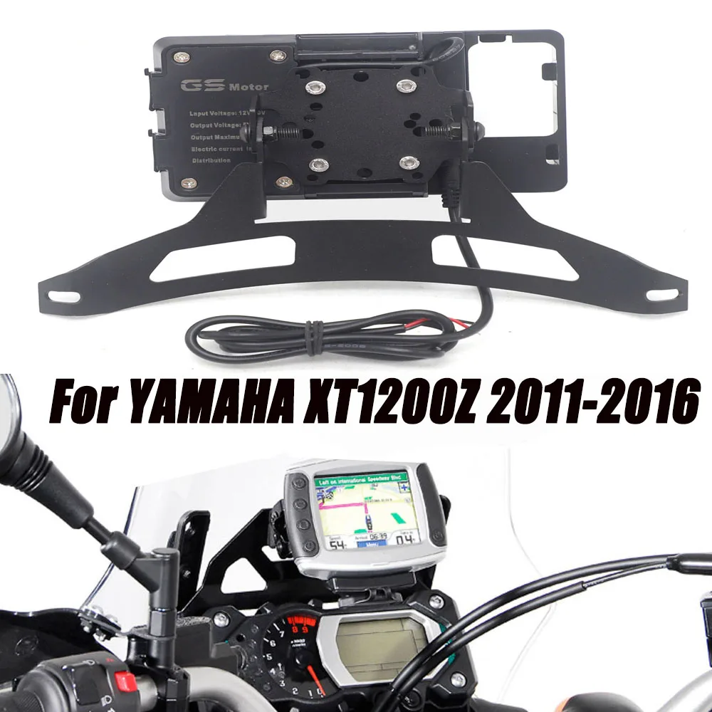 Mobile Phone Navigation Bracket Gps Usb Phone Charging For Yamaha Xt1200Z Xt 1200 Z Super Tenere 2011-2016