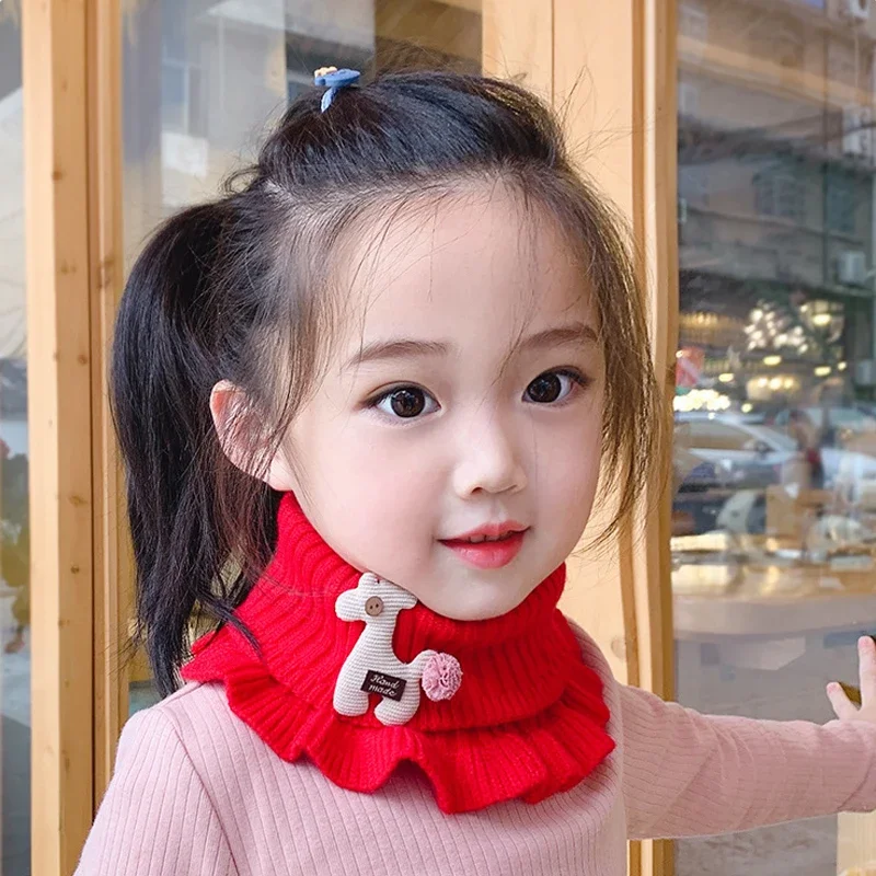 Children Scarf Knitted for Girls Kids 6 Colors