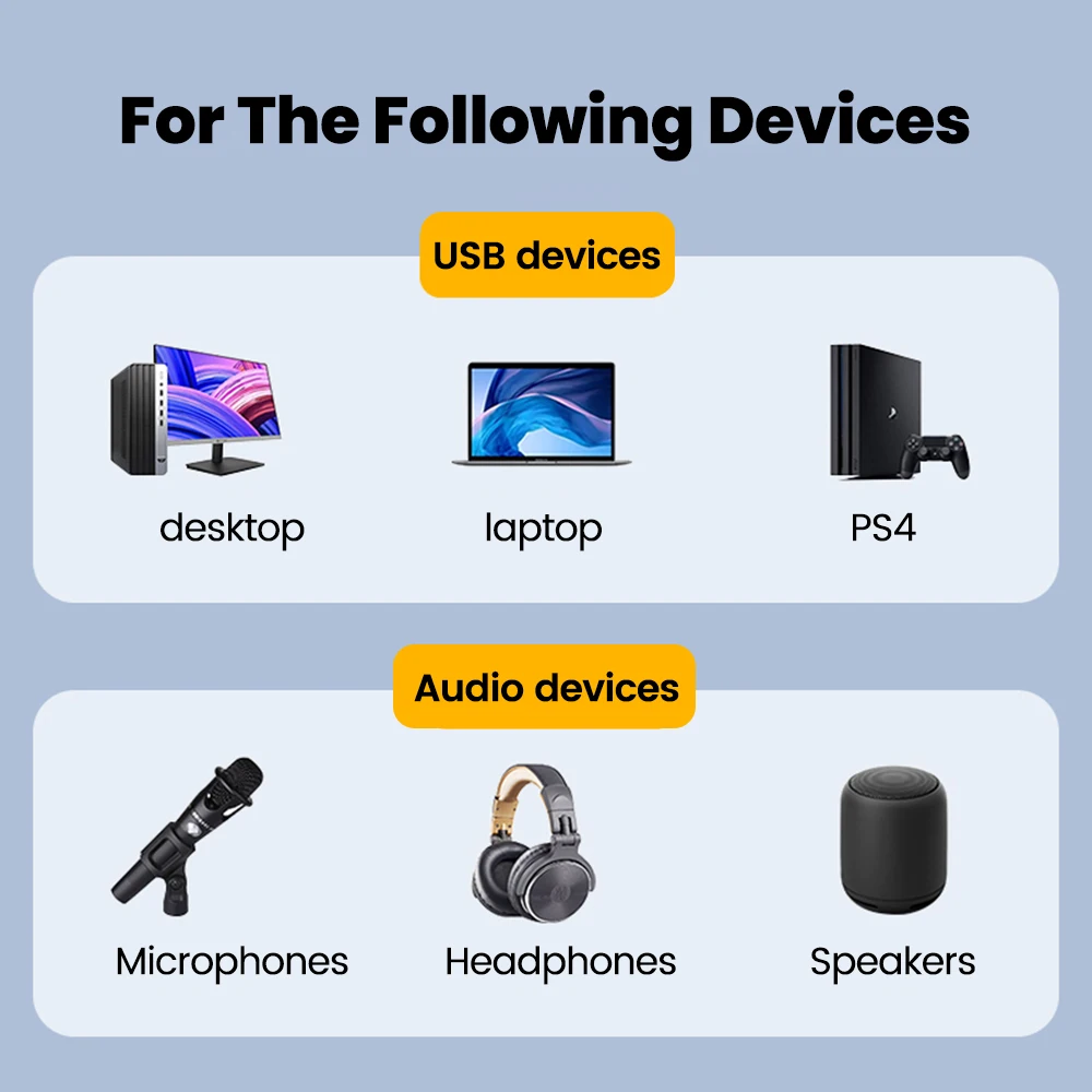 미니 외장 USB 3.5mm 사운드 카드 마이크 헤드폰 잭 스테레오 헤드셋 사운드 카드 오디오 어댑터 스피커 인터페이스 (PC/노트북용)