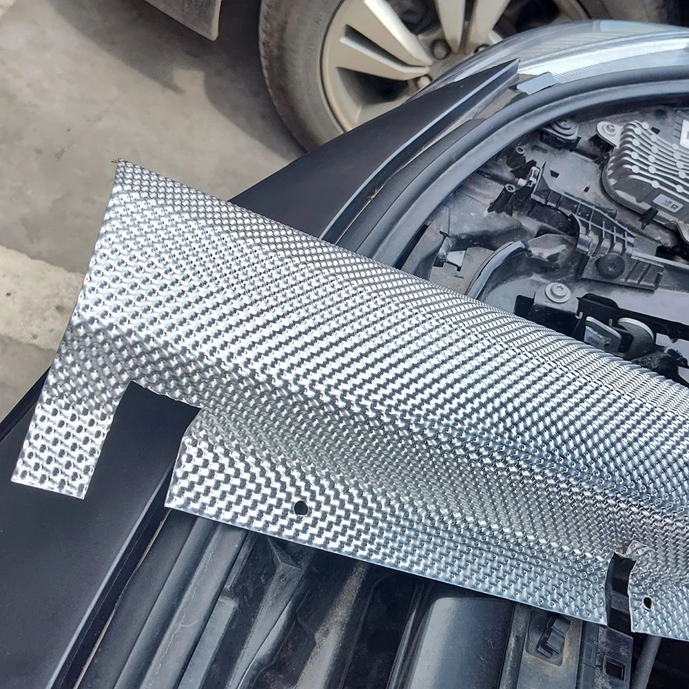 Auspuffrohr-Isolierung, geprägte Aluminiumplatte, Motorfach, Chassis, Wärmeableitungsplatte, Hitzeschild – Detail 16