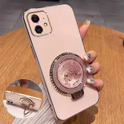 Enhanced Circular Support Plating Phone Case Cover - iPhone 6 (Pink)