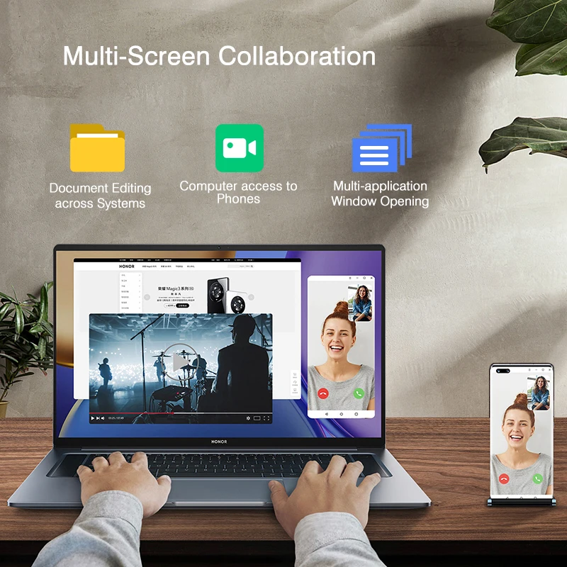 HONOR MagicBook 16 노트북, AMD Ryzen R7-5800H/R5-5600H, 16GB, 512GB 노트북, 16.1 인치, 144Hz SSD, WiFi6, Windouw11 컴퓨터