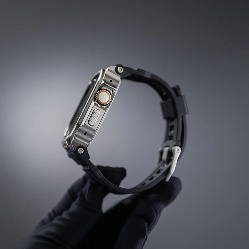 Enhanced Protective Metal Case and Strap for Apple Watch - Drop Resistant Armor Design