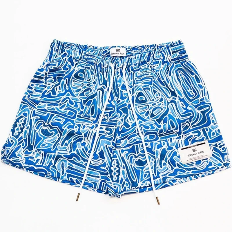 New Men's And Women's Universal Mesh Summer Casual Shorts Quick Dry Sports Shorts Beach 3d Printed Drawstring Breathable Shorts 2