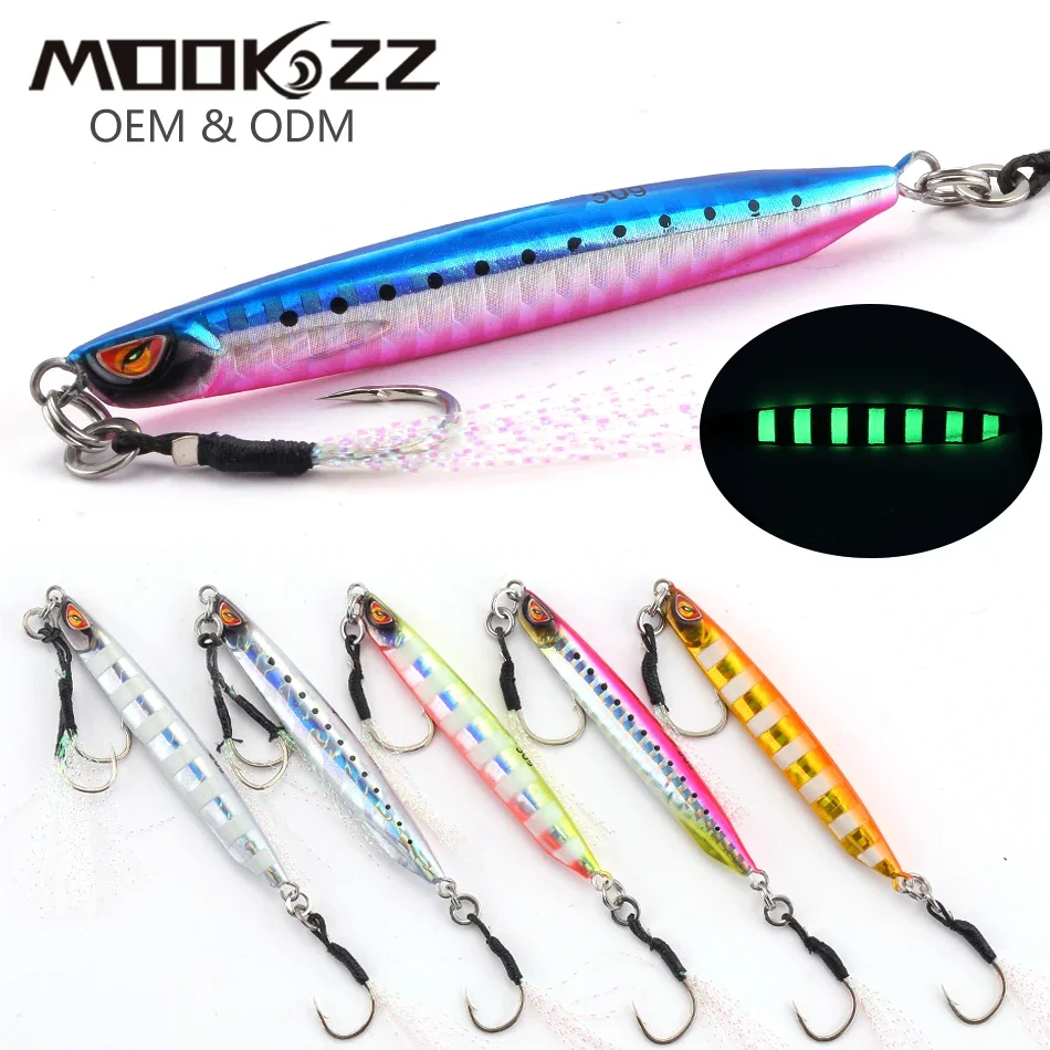 

Новое поступление, скоростная лодка MOOKZZ 20 г 30 г 40 г 60 г 80 г для Глубоководной Рыбалки, Сардина, слайдер для джиггинга