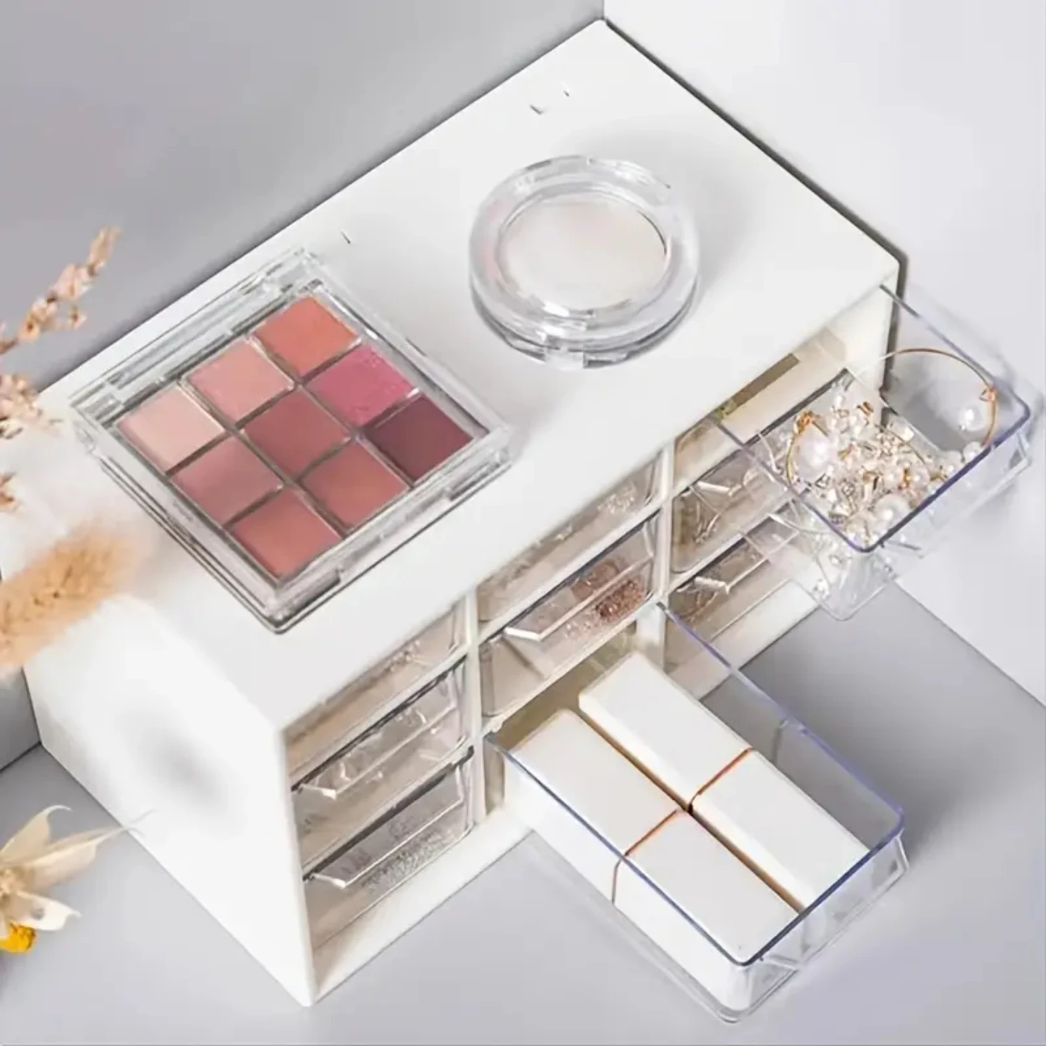 Stylish Multifunctional Plastic Makeup Storage Box