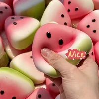Watermelon Squeeze Toy Pink Green, Soft Stress Ball for Kids Party Favors, Classroom Rewards, Eid Christmas Halloween Gift