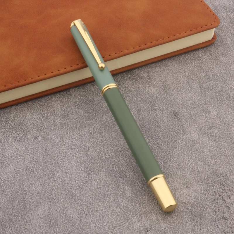 1PC metal fountain pen matte green Stationery Office School Supplies Writing ink pens 3